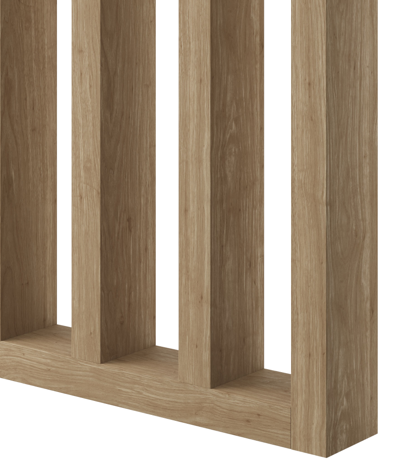 LAMELOVÁ PRIEČKA SO ZÁKLADOM - HOTOVÁ SÚPRAVA - PRÍRODNÝ DUB