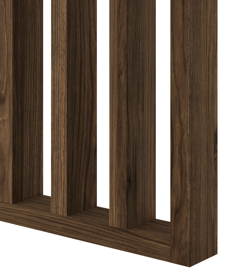 LAMELOVÁ STENA – HOTOVÁ SÚPRAVA - KLASICKÝ ORECH - LAMELE3D