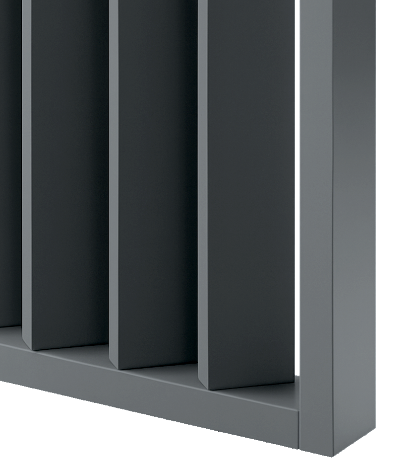 LAMELOVÁ STENA – HOTOVÁ SÚPRAVA - GRAFIT - LAMELE3D