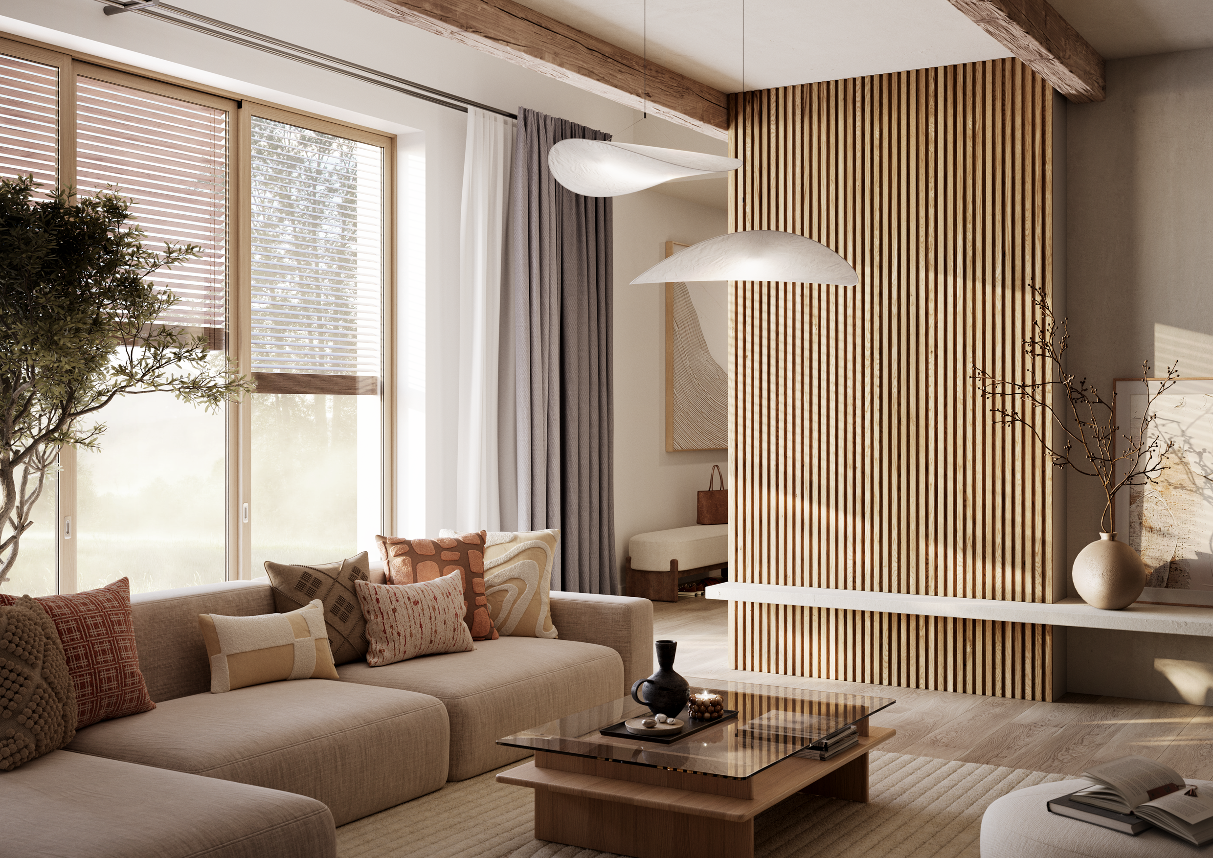 SLIM LAMELY NA DYHOVANEJ MDF DOSKE - DUBOVÁ DYHA