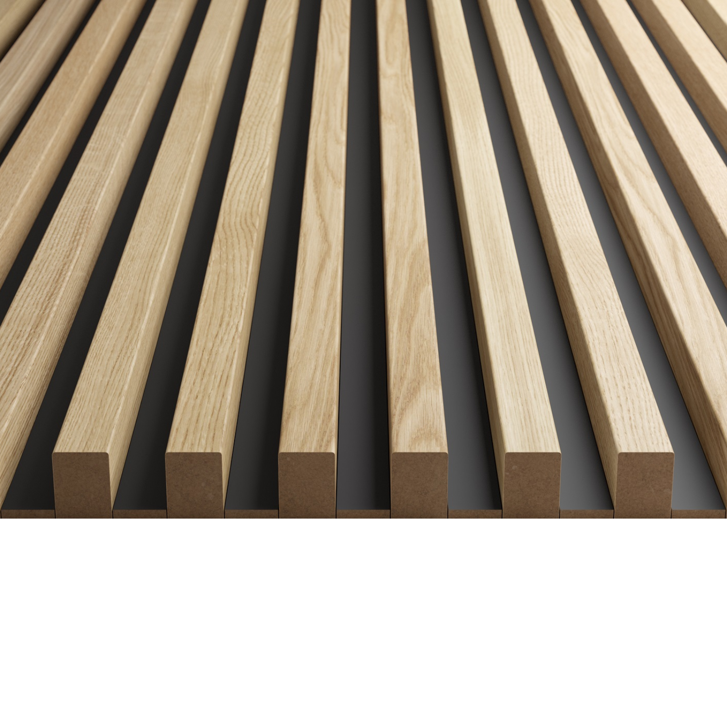 3D NÁSTENNÉ LAMELY - LIŠTA MEDZI LAMELAMI - ČIERNA MATNÁ