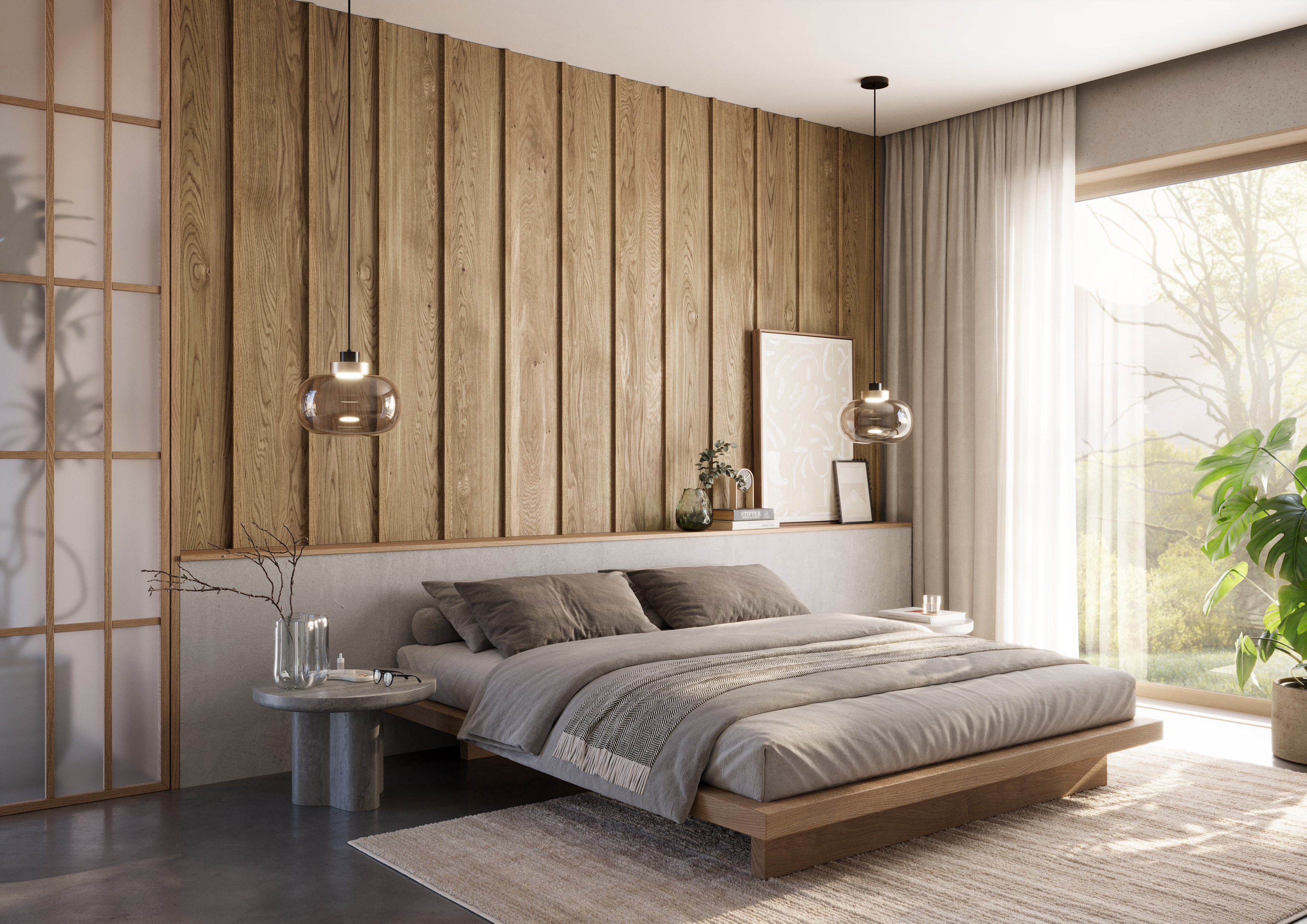 Panel Japandi - dubová dyha