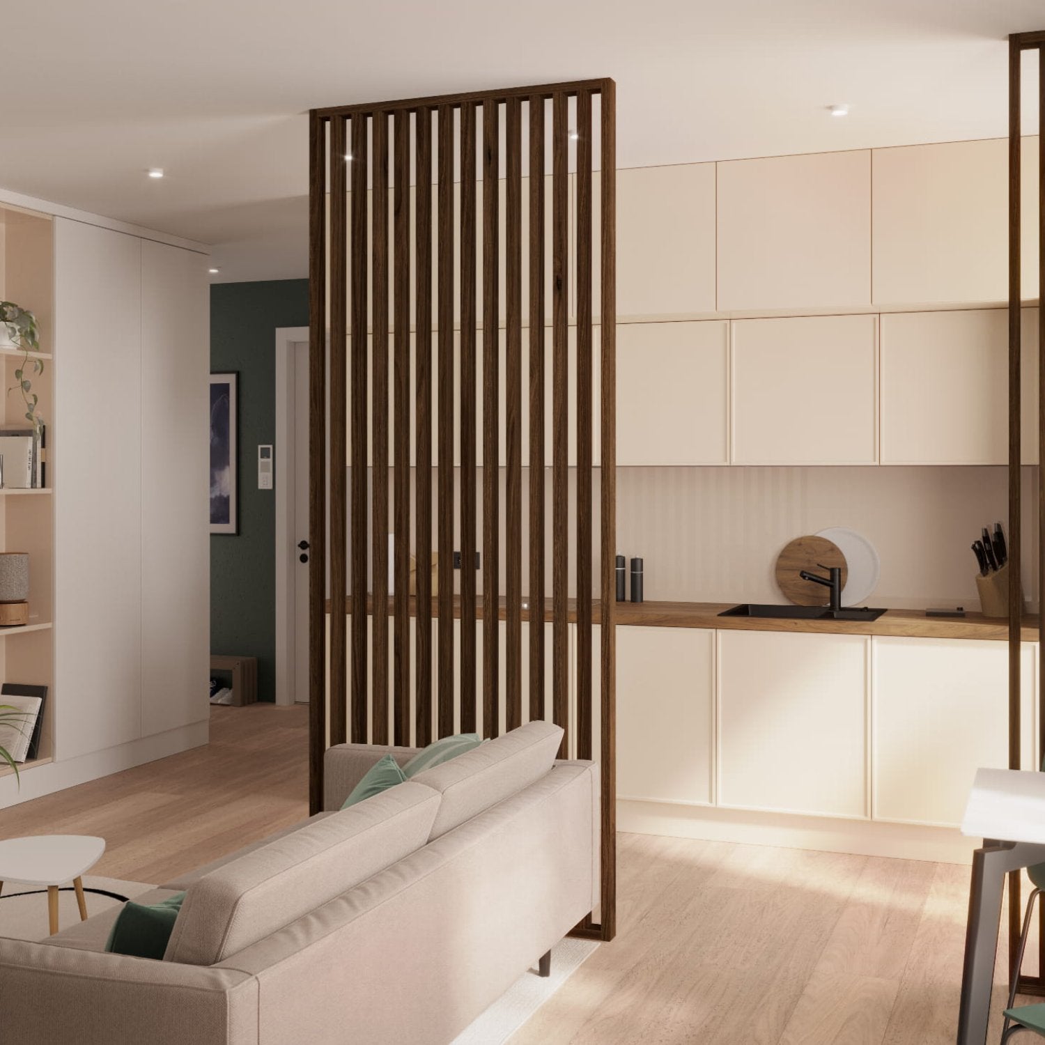 LAMELOVÁ STENA – HOTOVÁ SÚPRAVA - KLASICKÝ ORECH - LAMELE3D