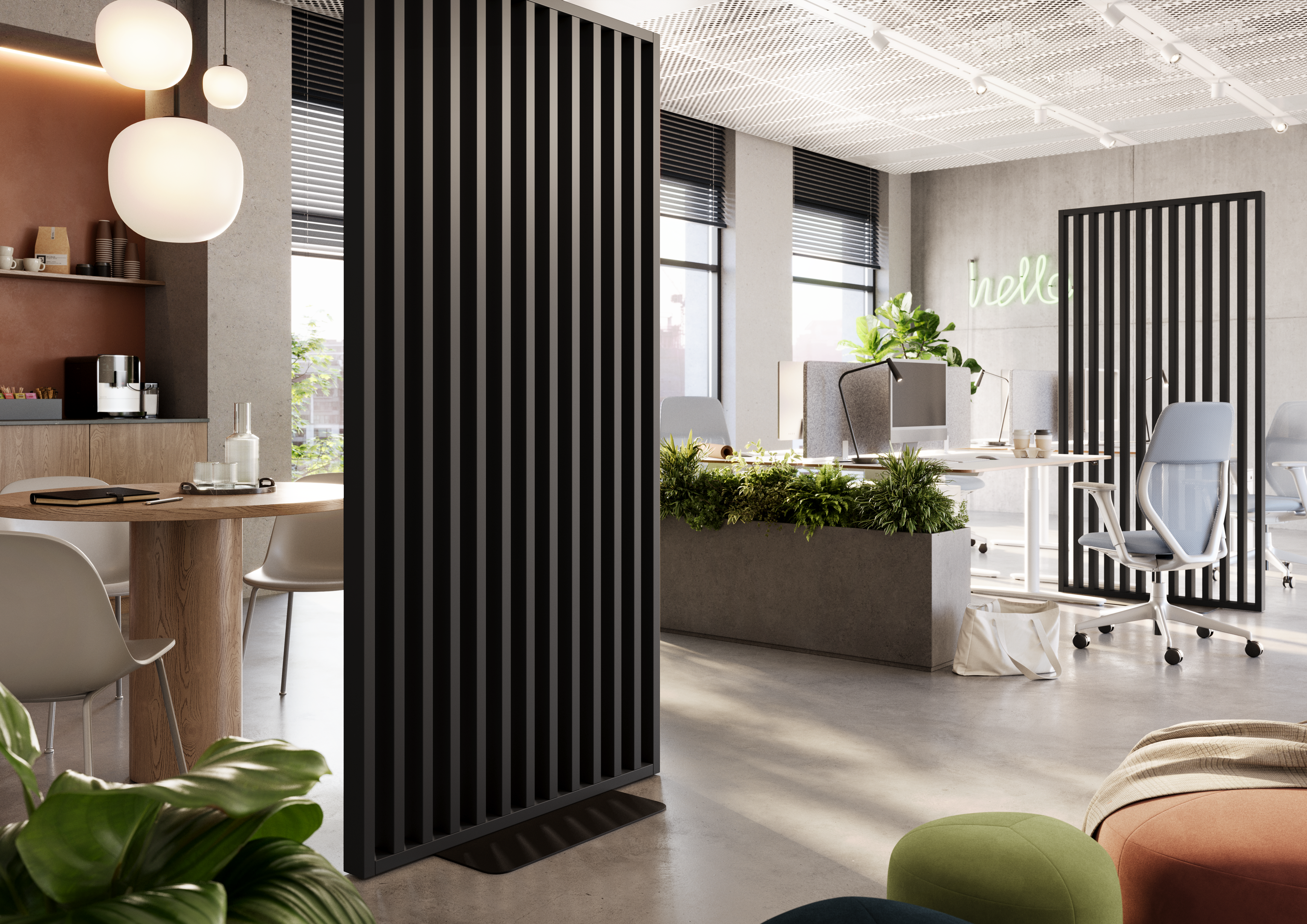 LAMELOVÁ PRIEČKA SO ZÁKLADOM - HOTOVÁ SÚPRAVA - MATNÁ ČIERNA