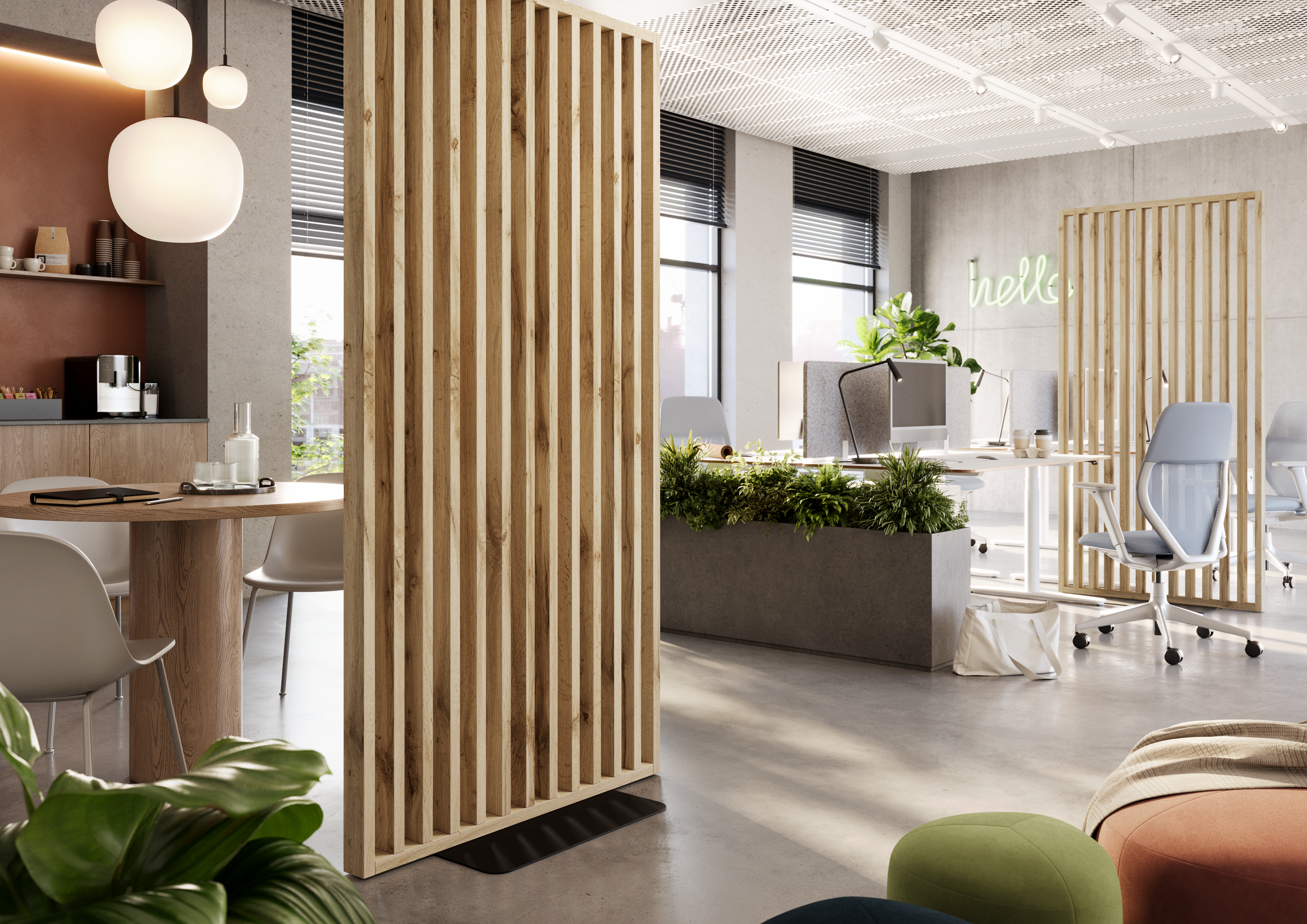 LAMELOVÁ PRIEČKA SO ZÁKLADOM - HOTOVÁ SÚPRAVA - DUB WOTAN