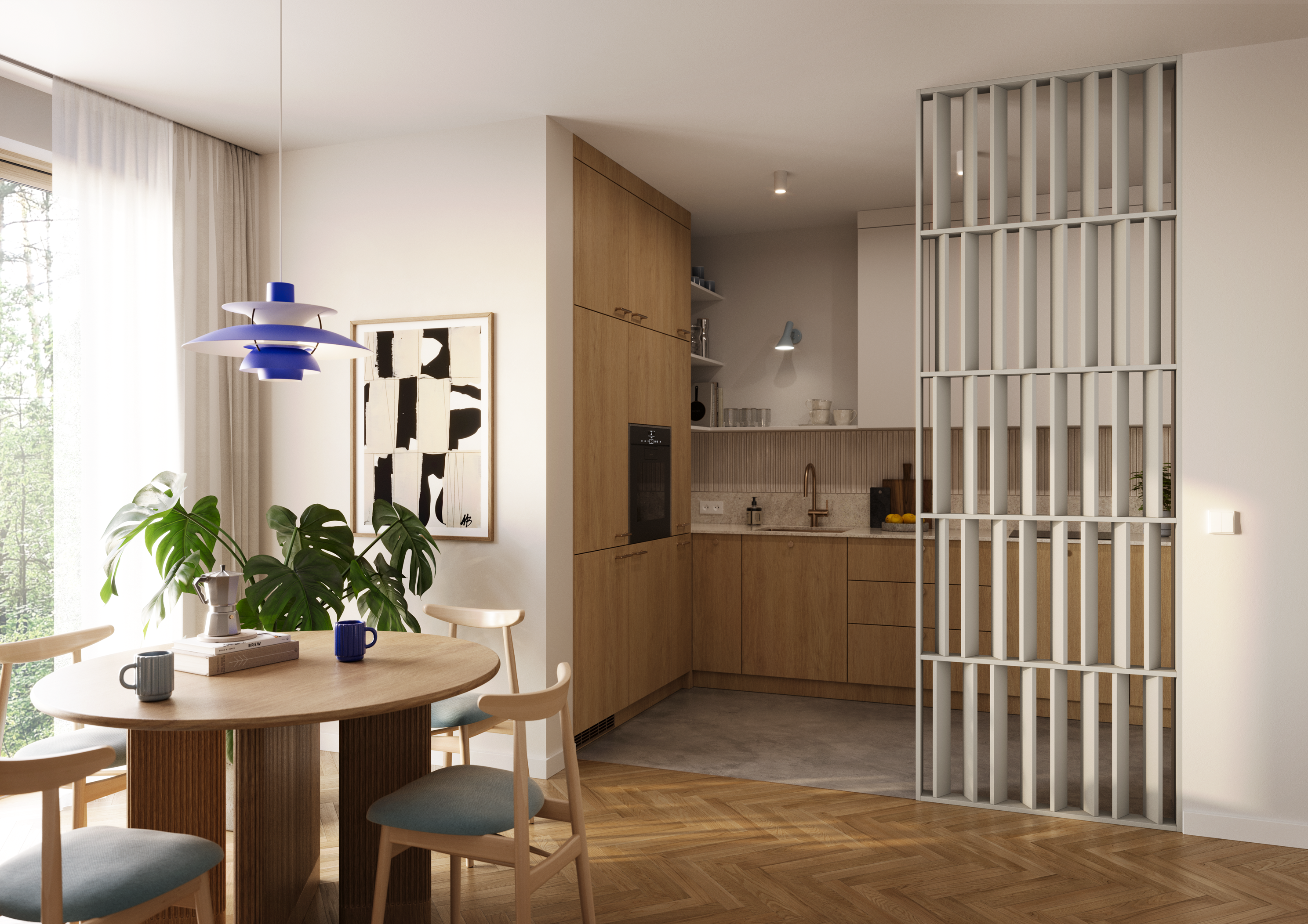 JAPANDI STENA - PIESKOVO BEŽOVÁ - LAMELE3D