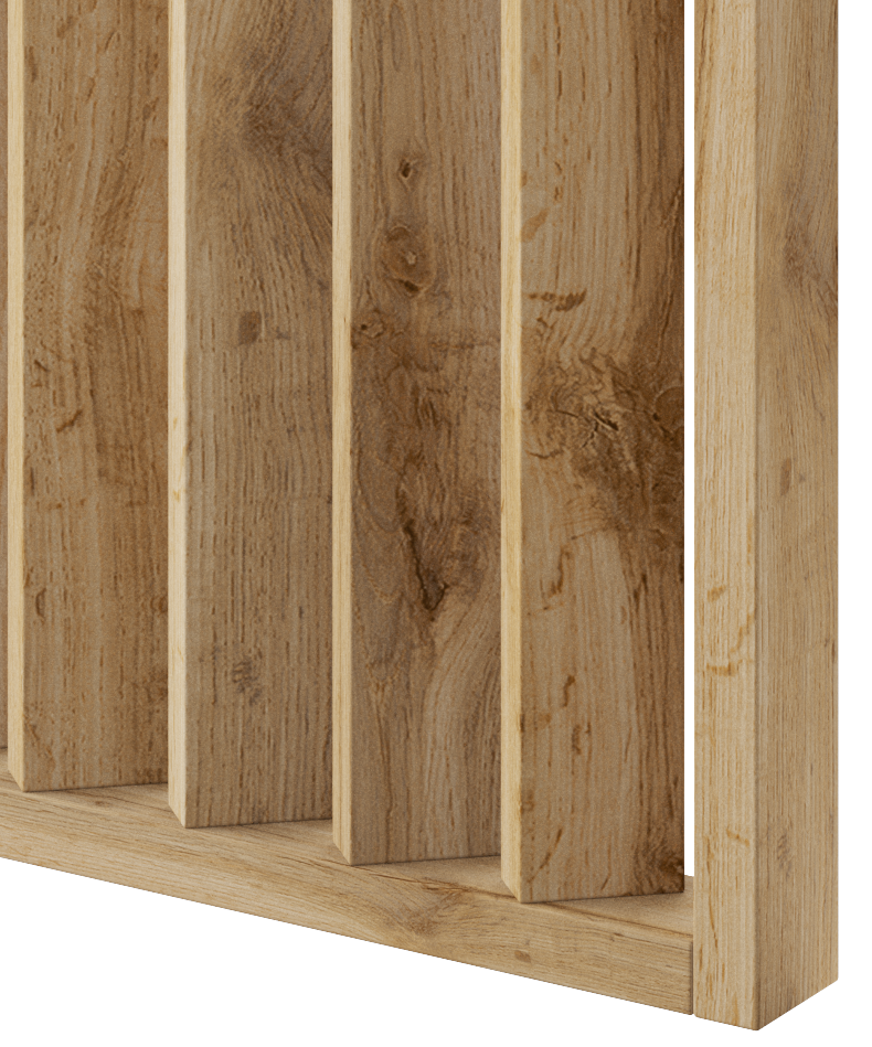 LAMELOVÁ PRIEČKA SO ZÁKLADOM - HOTOVÁ SÚPRAVA - DUB WOTAN