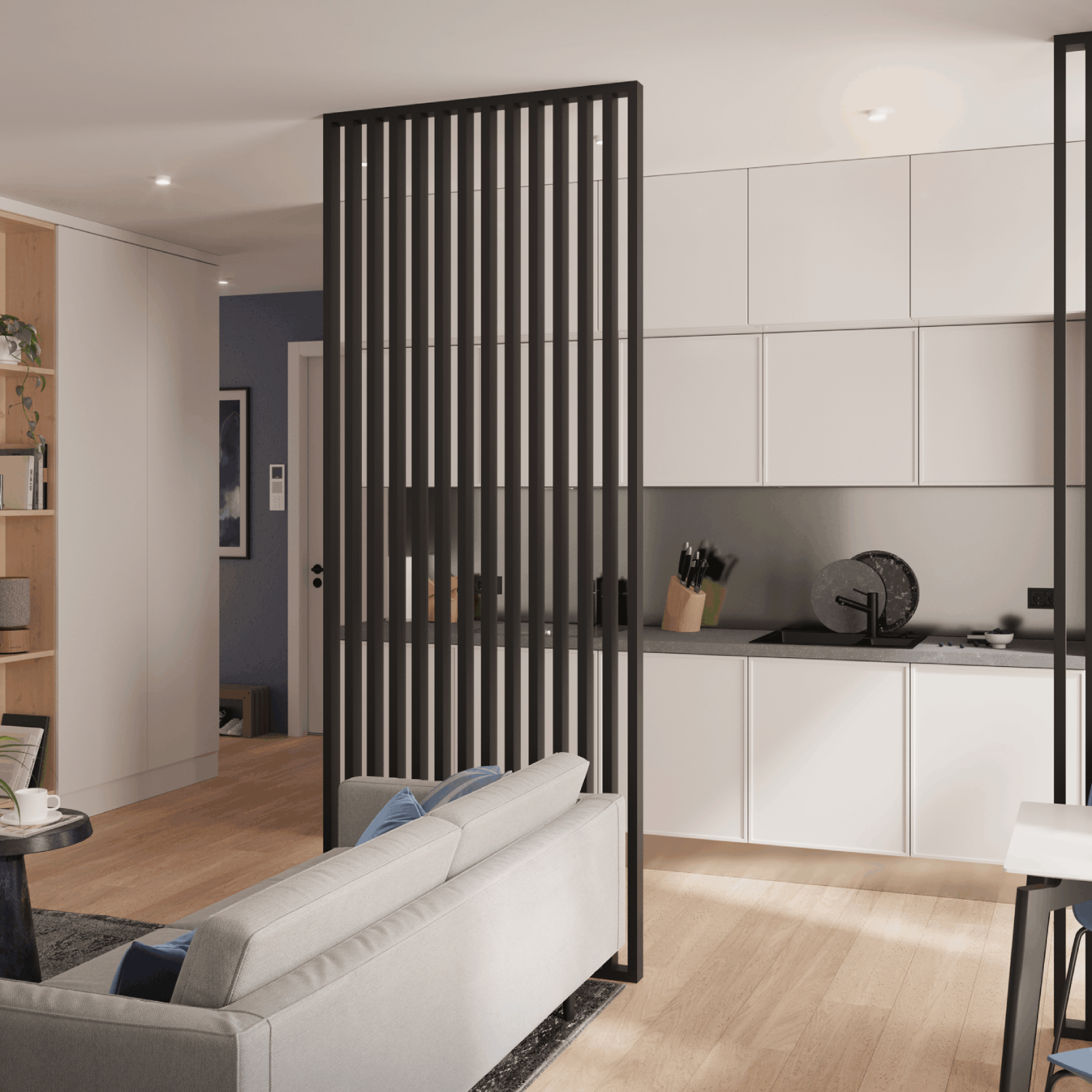 LAMELOVÁ STENA – HOTOVÁ SÚPRAVA - MATNÁ ČIERNA - LAMELE3D