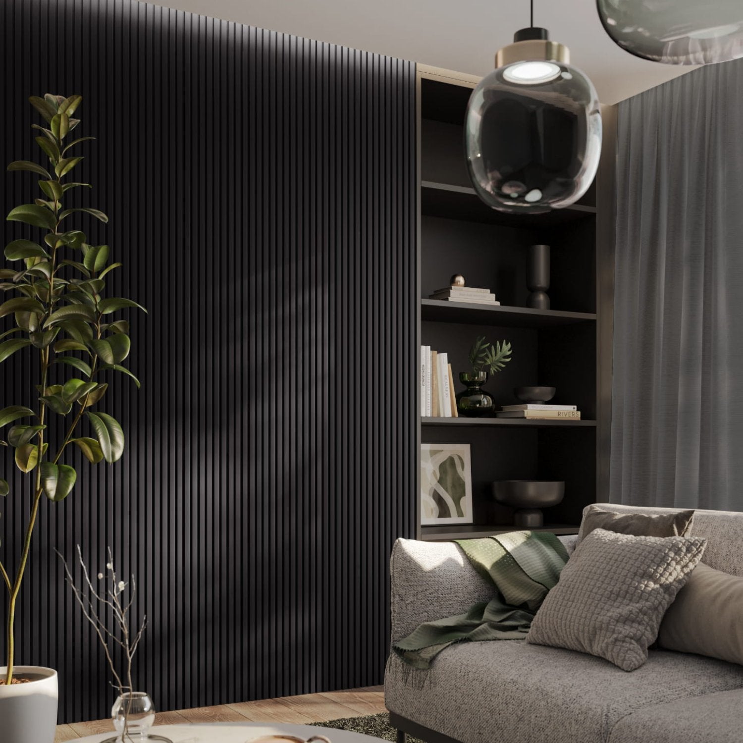 MINI LAMELY - ČIERNA MATNÁ