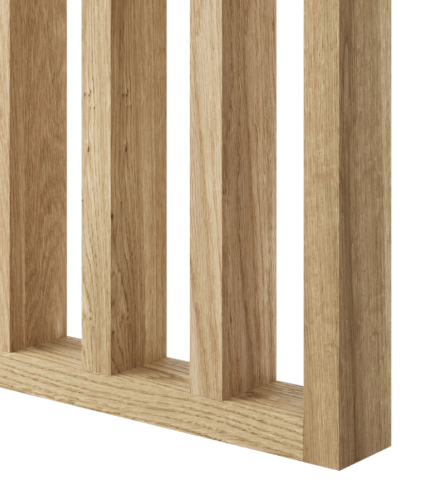 LAMELOVÁ PRIEČKA SO ZÁKLADOM - HOTOVÁ SÚPRAVA - DUBOVÁ DYHA