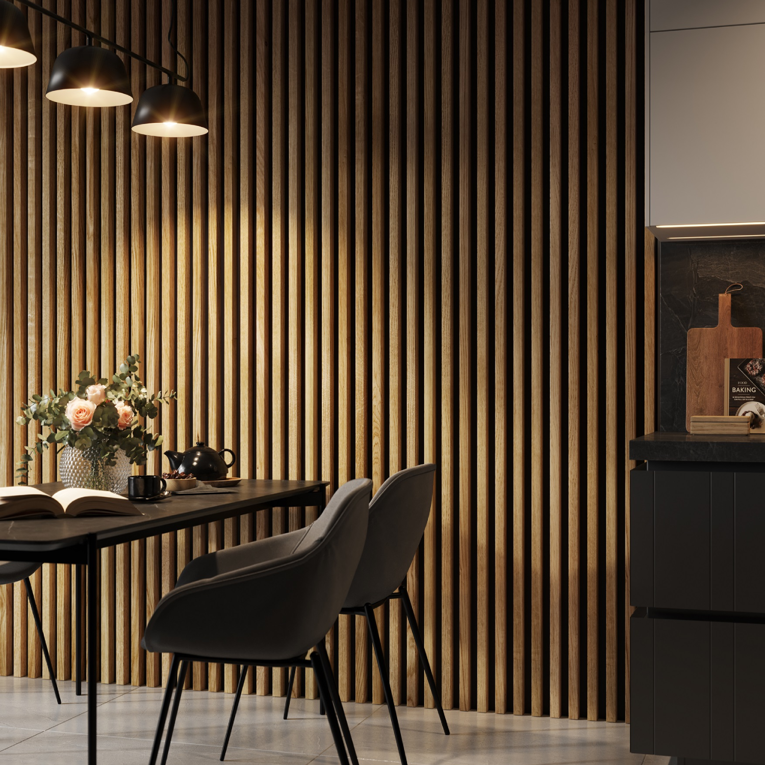 3D NÁSTENNÉ LAMELY - DUBOVÁ DYHA 