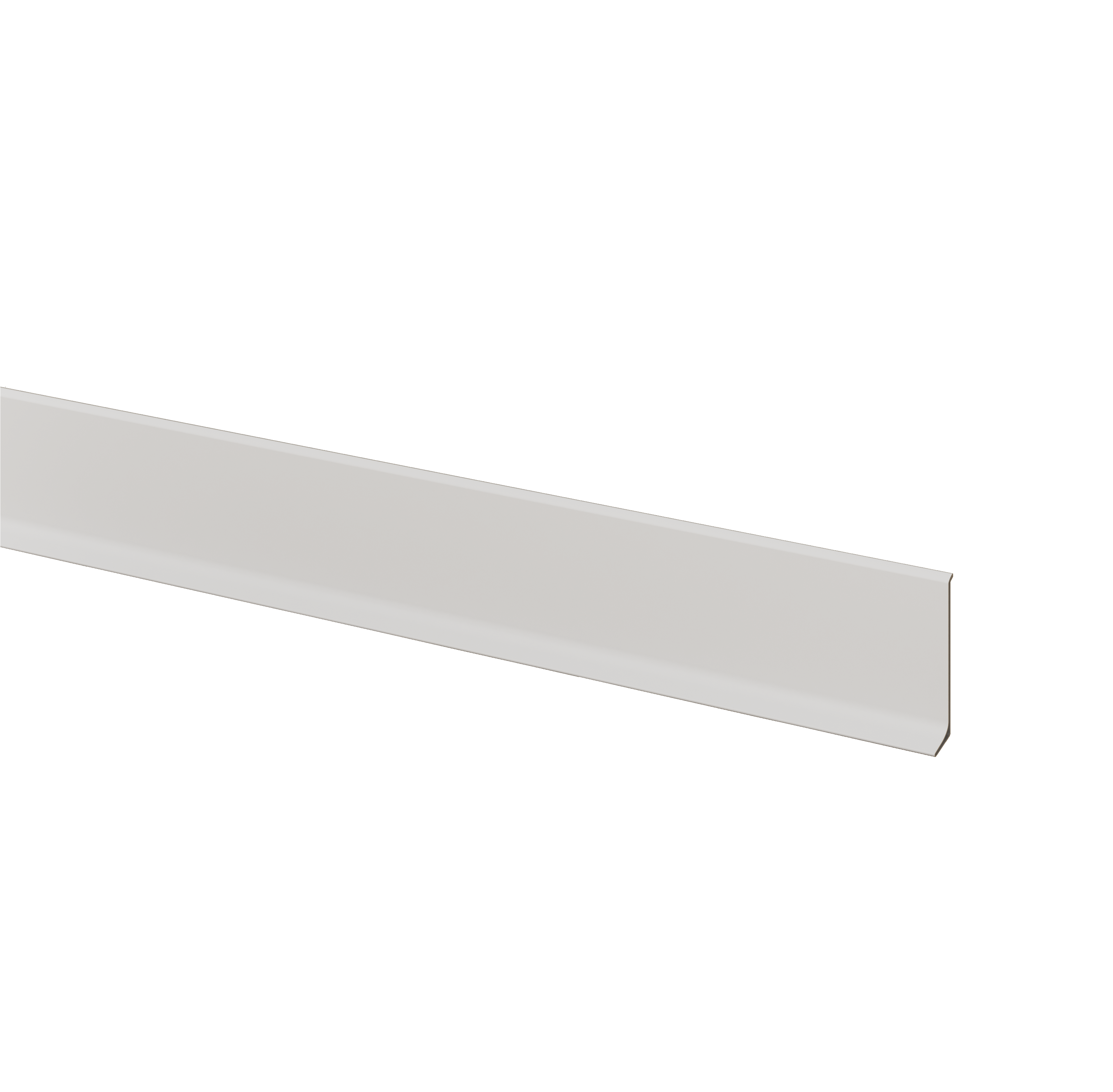 HLINÍKOVÉ SOKLOVÉ LISTY - matná biela - 275 CM - LAMELE3D