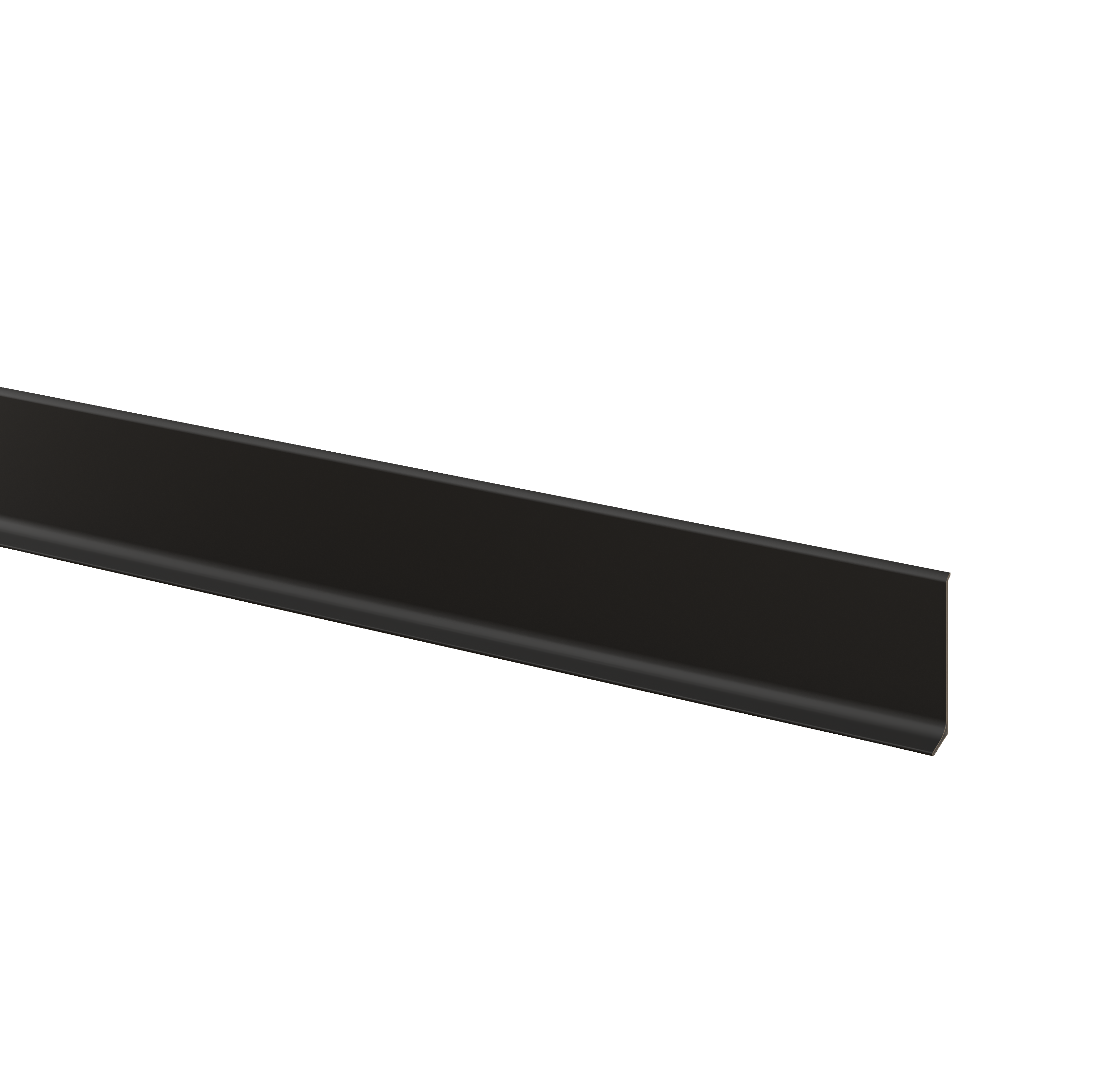 HLINÍKOVÉ SOKLOVÉ LISTY - MATNÉ ČIERE - 275 CM - LAMELE3D