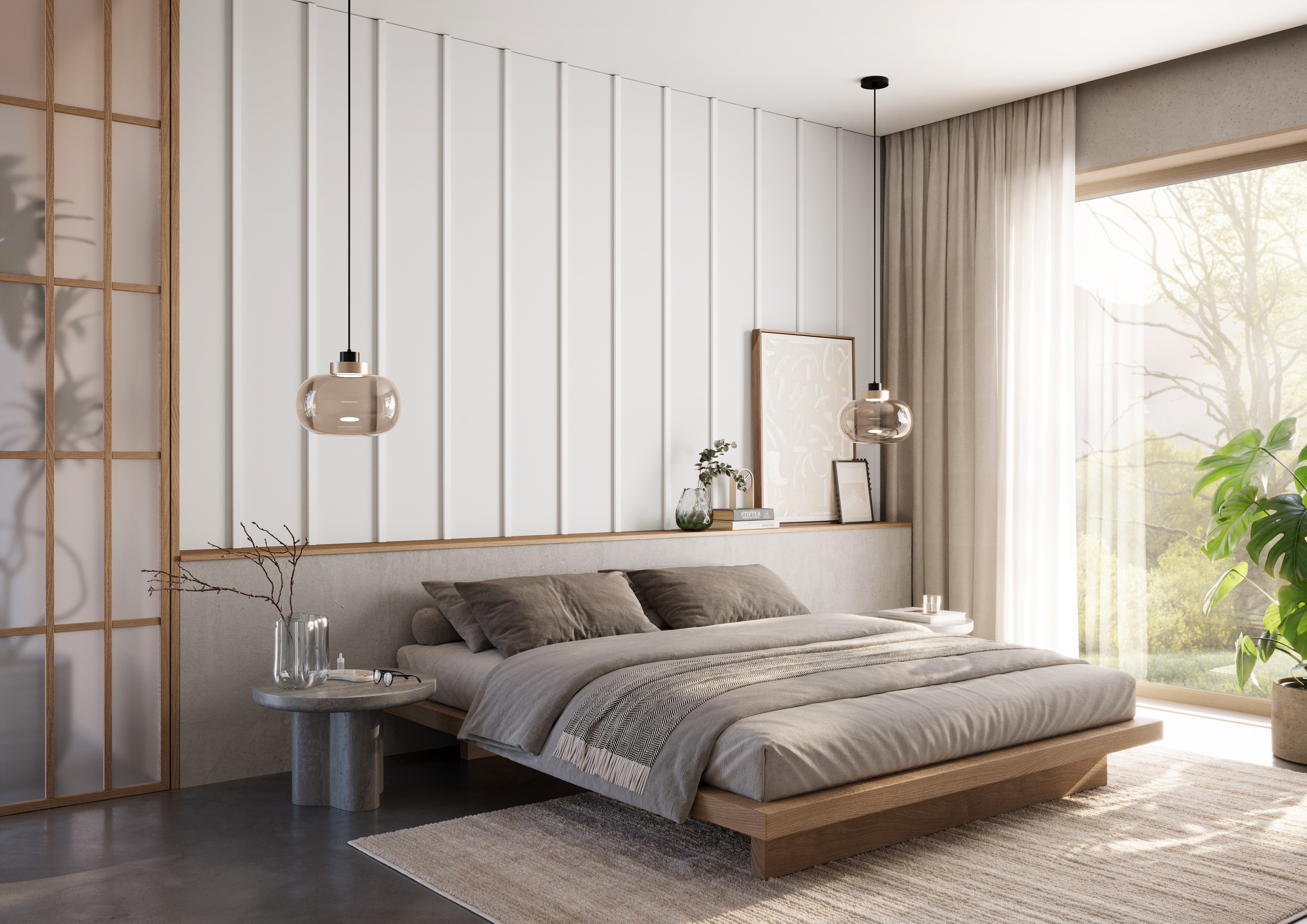 Panel Japandi - matná biela