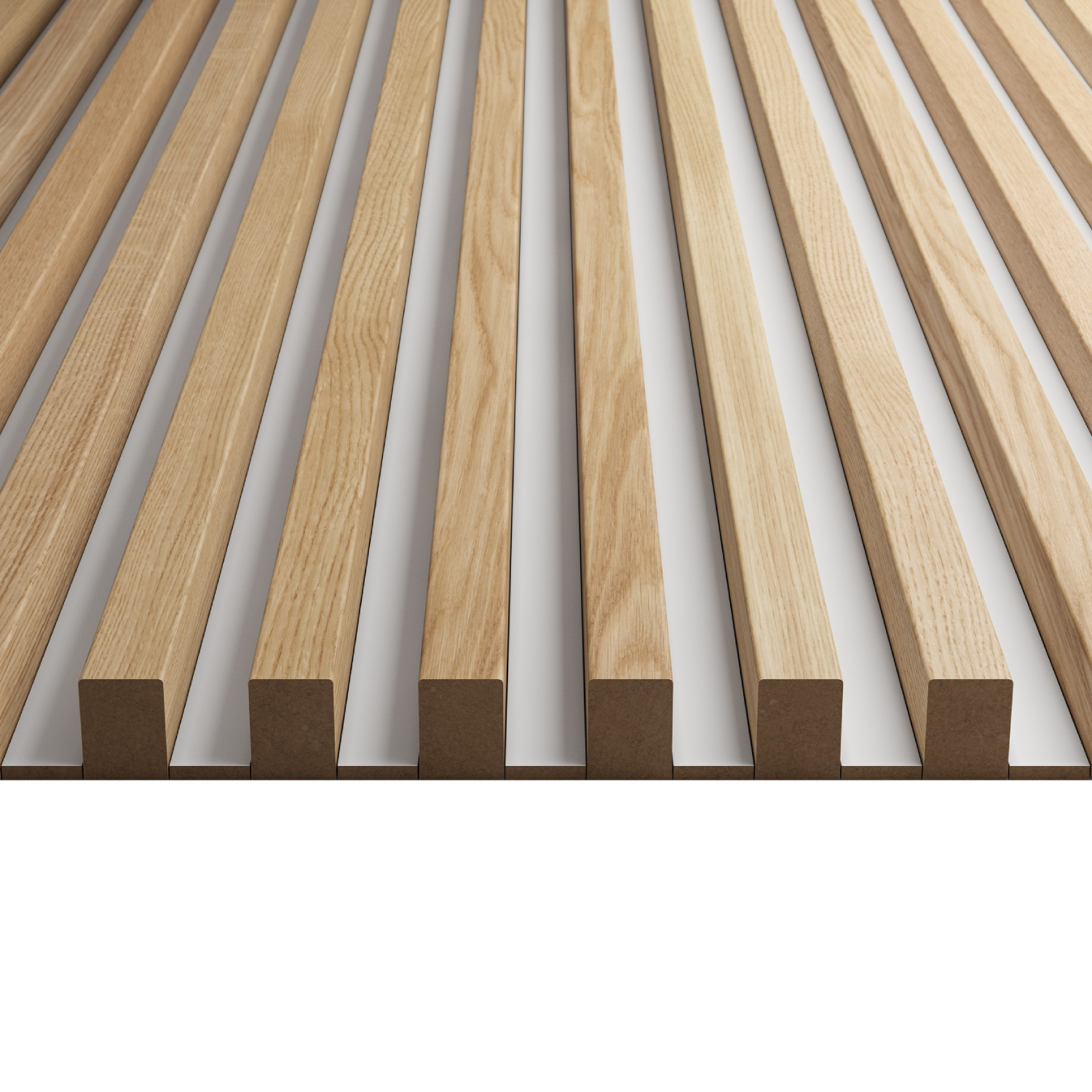 3D NÁSTENNÉ LAMELY - LIŠTA MEDZI LAMELAM - BIELA ​​MATNÁ