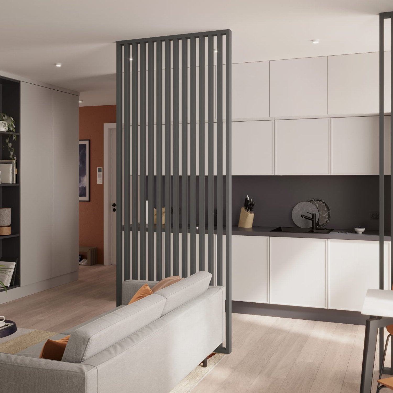 LAMELE3D - VOĽNE STOJACE - GRAFITOVÉ