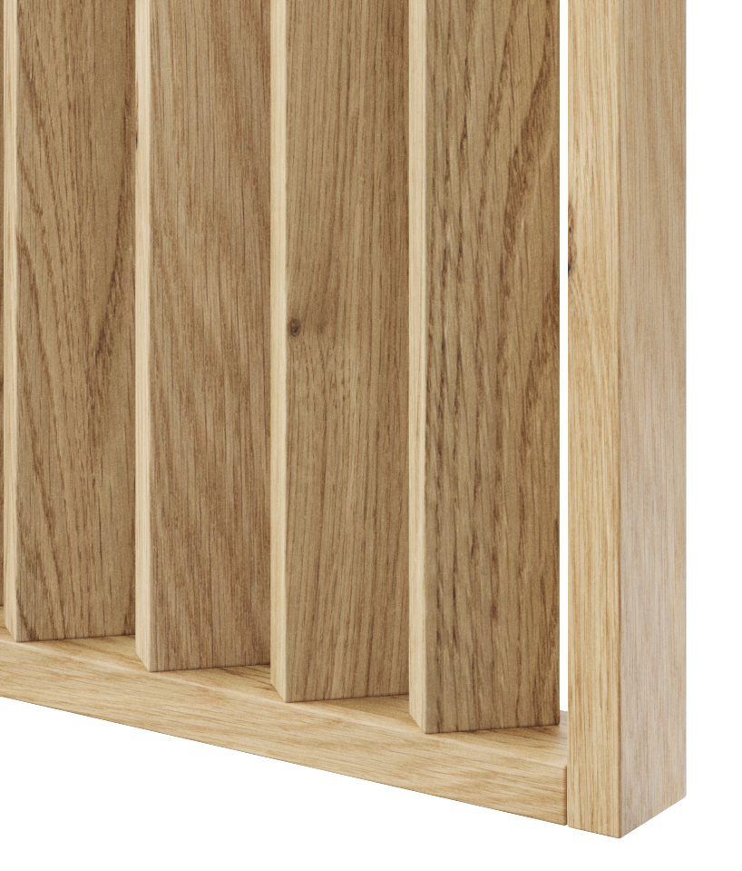 LAMELOVÁ PRIEČKA SO ZÁKLADOM - HOTOVÁ SÚPRAVA - DUBOVÁ DYHA