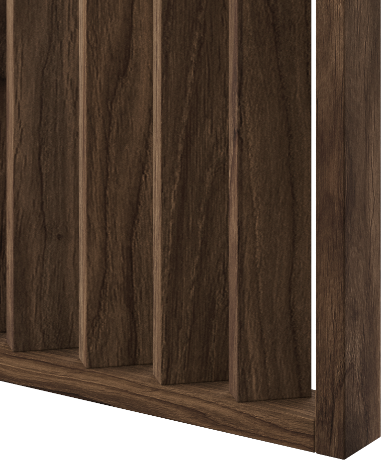 LAMELOVÁ PRIEČKA SO ZÁKLADOM - HOTOVÁ SÚPRAVA - KLASICKÝ ORECH