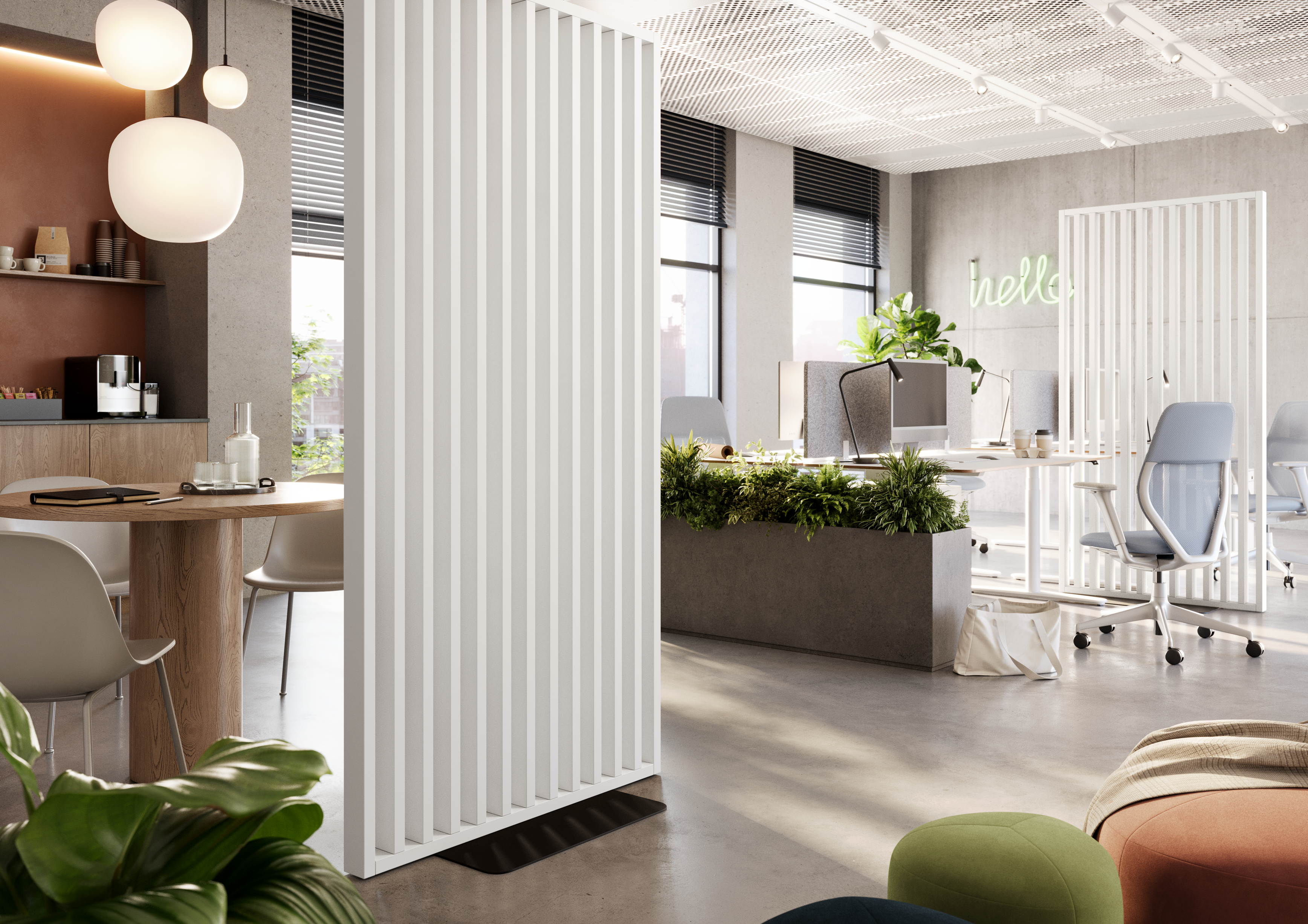 LAMELOVÁ PRIEČKA SO ZÁKLADOM - HOTOVÁ SÚPRAVA - MATNÁ BIELA