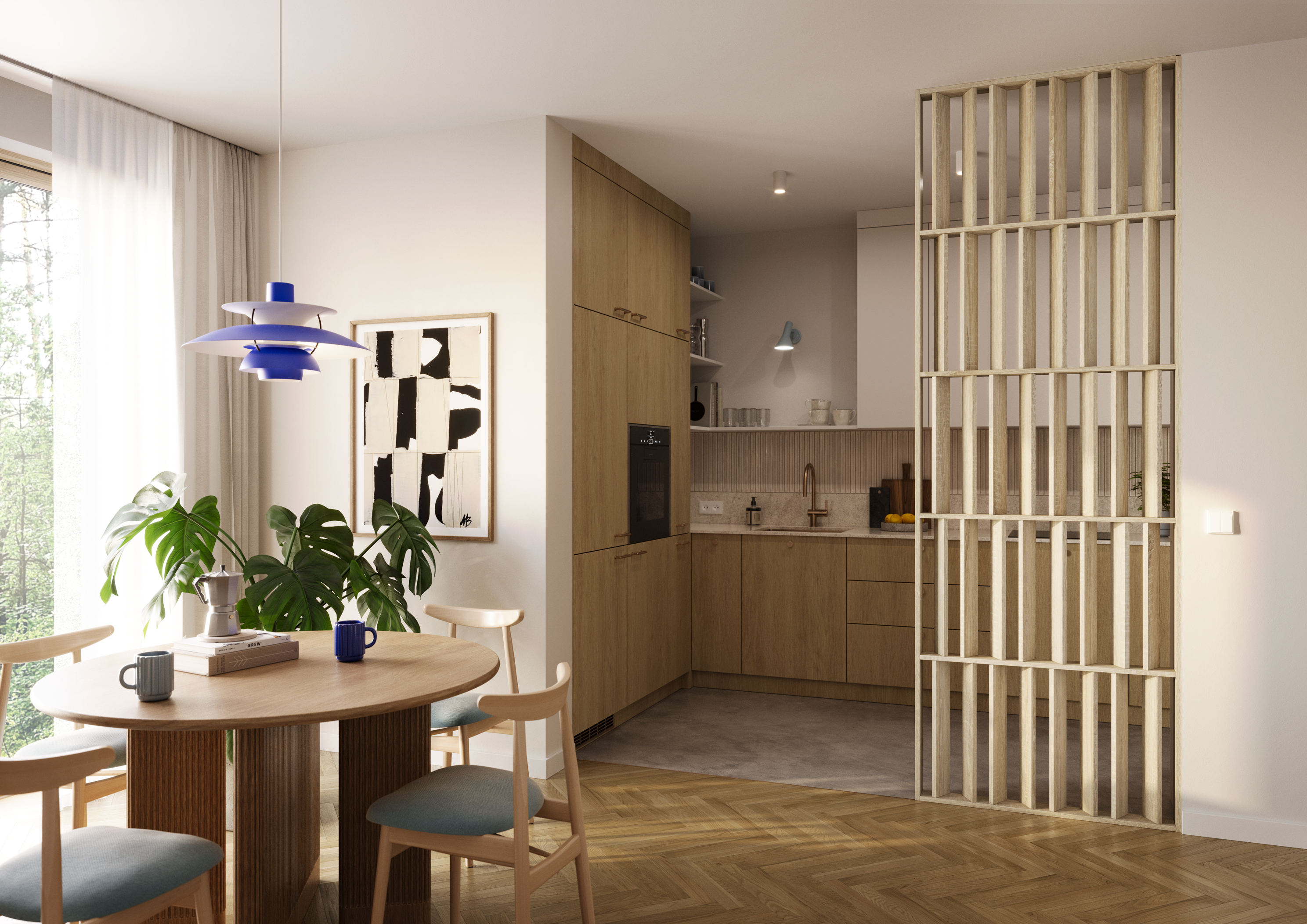 JAPANDI STENA - dub Sonoma - LAMELE3D