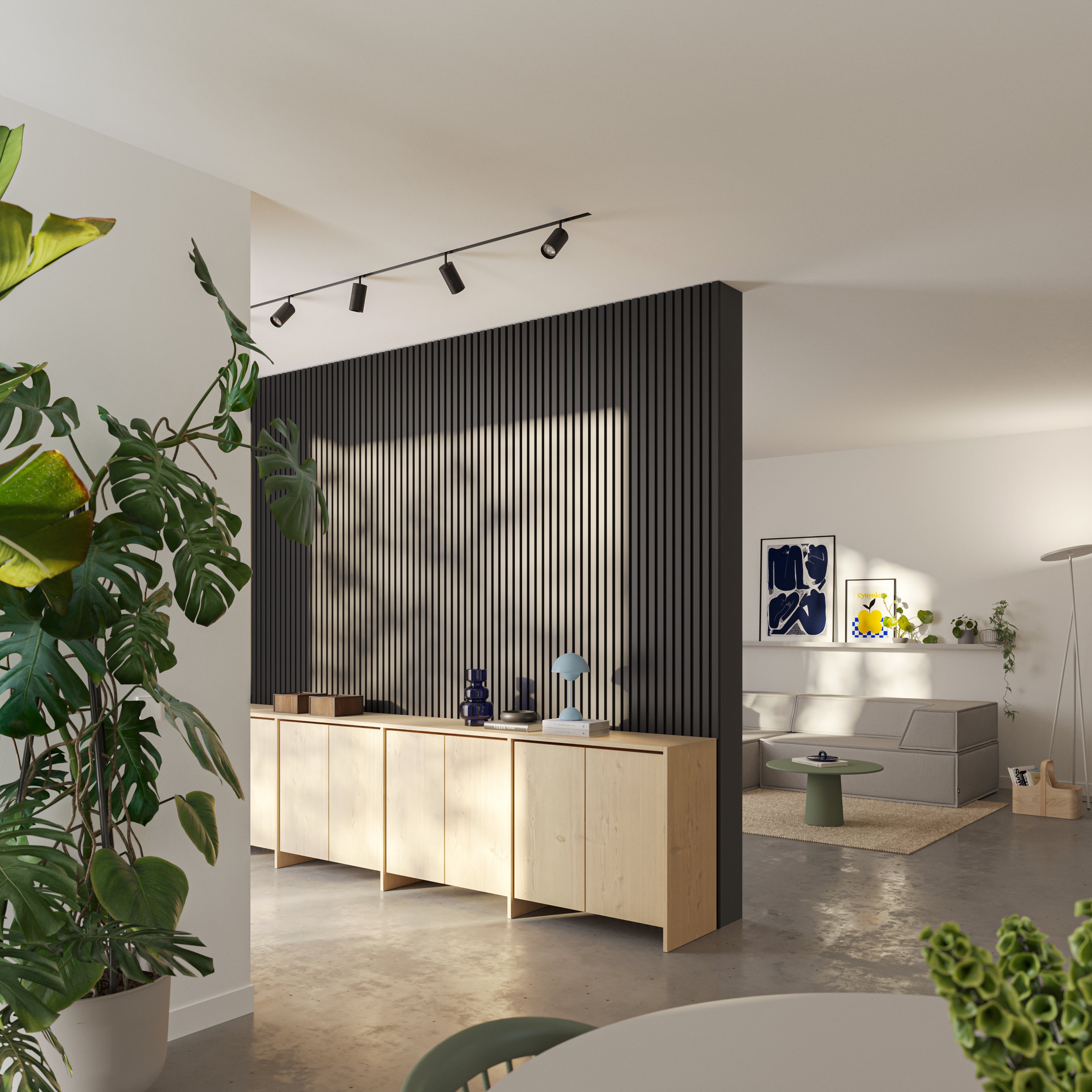 3D SLIM (TENKÉ) LAMELY - ČIERNA MATNÁ 