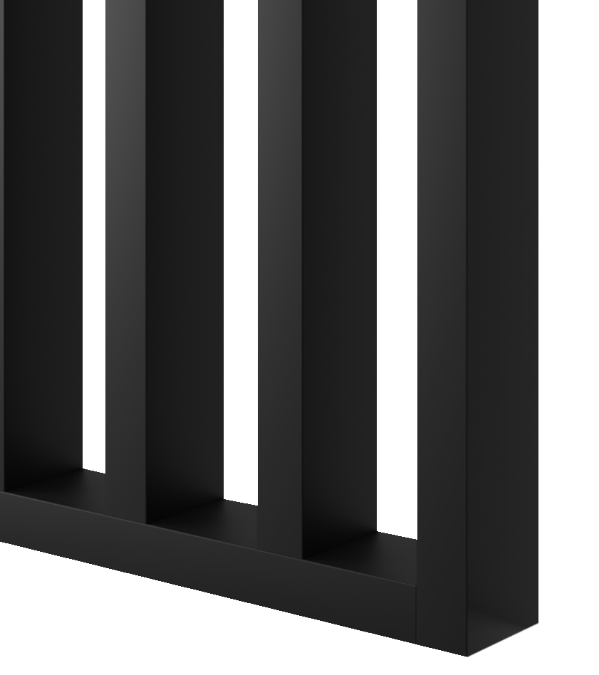 LAMELOVÁ STENA – HOTOVÁ SÚPRAVA - MATNÁ ČIERNA - LAMELE3D