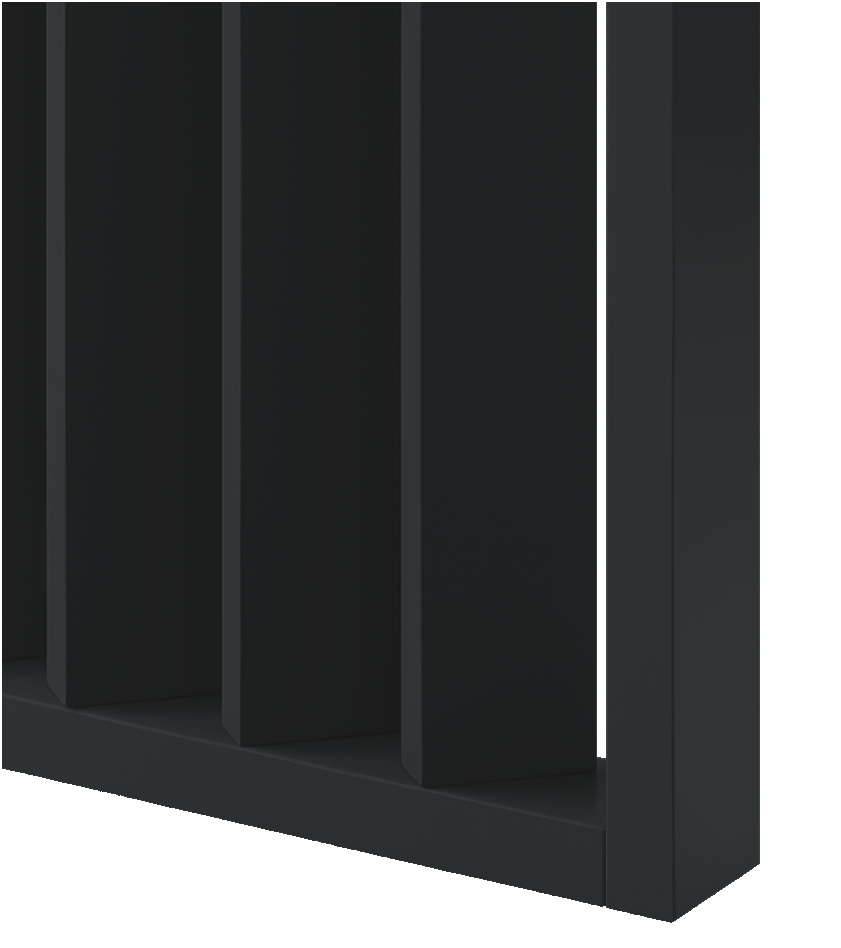 LAMELOVÁ STENA – HOTOVÁ SÚPRAVA - MATNÁ ČIERNA - LAMELE3D