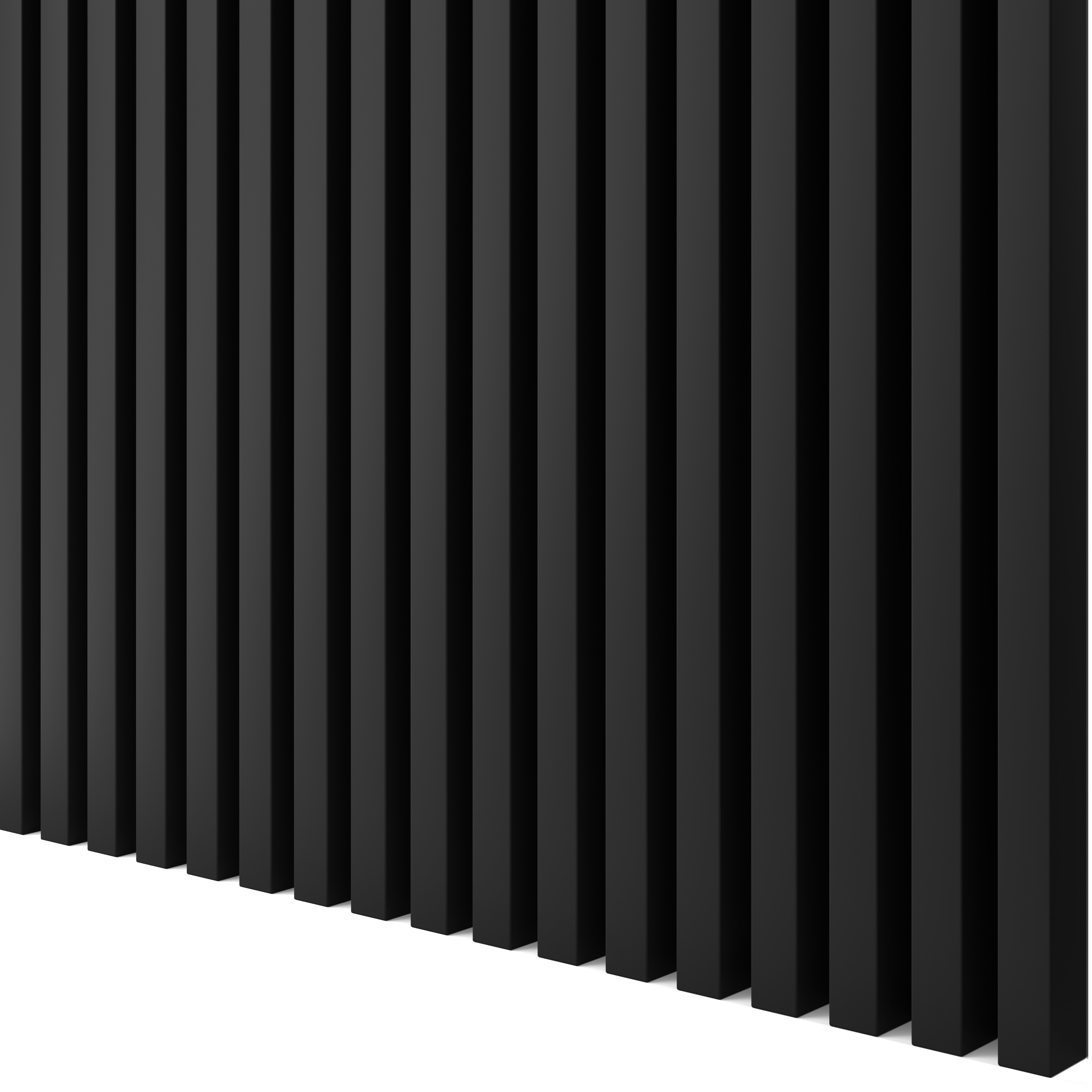 3D NÁSTENNÉ LAMELY  - ČIERNA MATNÁ 