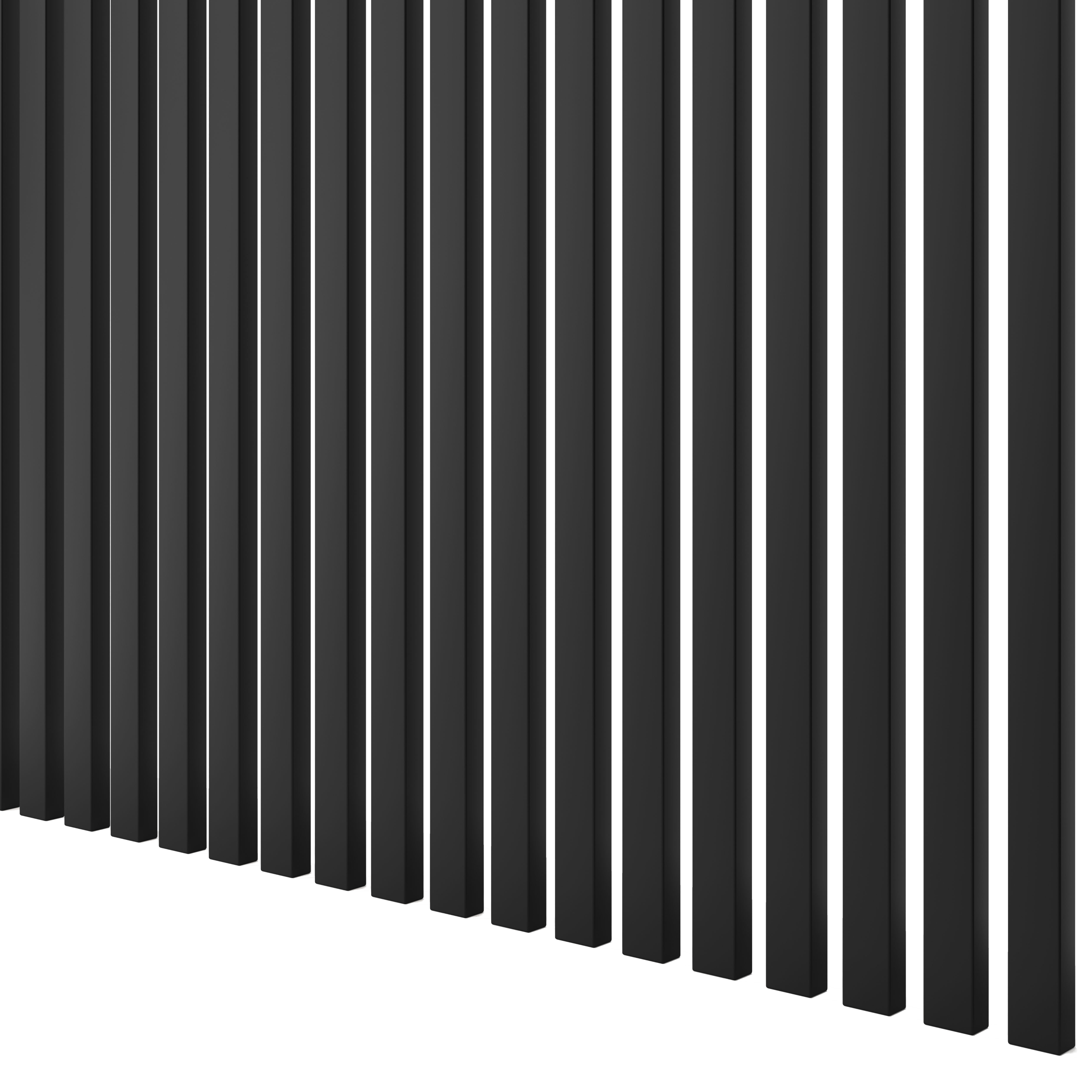 3D SLIM (TENKÉ) LAMELY - ČIERNA MATNÁ 